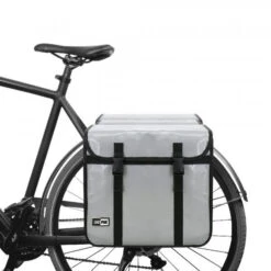 Devant -Accessoires De Vélo 46l double sacoche grise sac de velo pour femmeshommes ebike 1