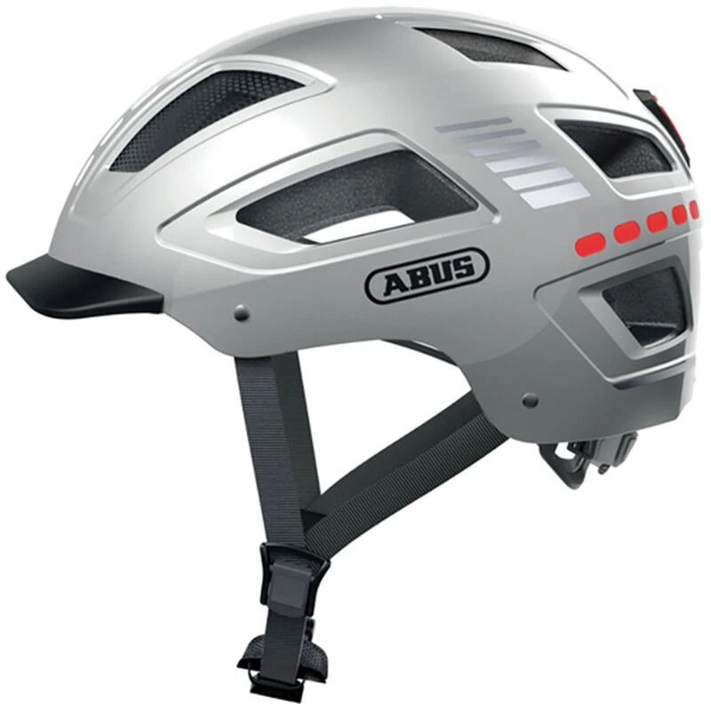ABUS Casque De Vélo "Hyban 2.0 LED" Argent 1 ABUS Casque De Vélo "Hyban 2.0 LED" Argent