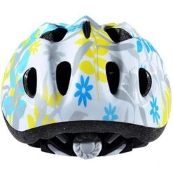Casque Enfant Garçons Filles - Fleurs Blanc Bleu Jaune - Petit -Accessoires De Vélo casque enfant garcons filles fleurs blanc bleu jaune petit 2