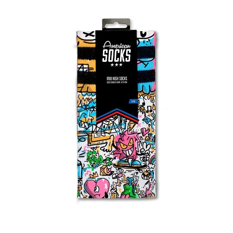 Chaussettes American Socks Doodle - Mid High 3 Chaussettes American Socks Doodle - Mid High – Image 3