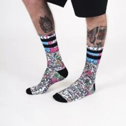 Chaussettes American Socks Doodle - Mid High 10 Chaussettes American Socks Doodle - Mid High -Accessoires De Vélo chaussettes american socks doodle mid high 3
