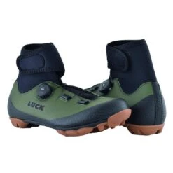 Chaussures De Vélo LUCK Winter Vert, Semelle En Carbone, Système De Rotation -Accessoires De Vélo chaussures de velo luck winter vert semelle en carbone systeme de rotation 2