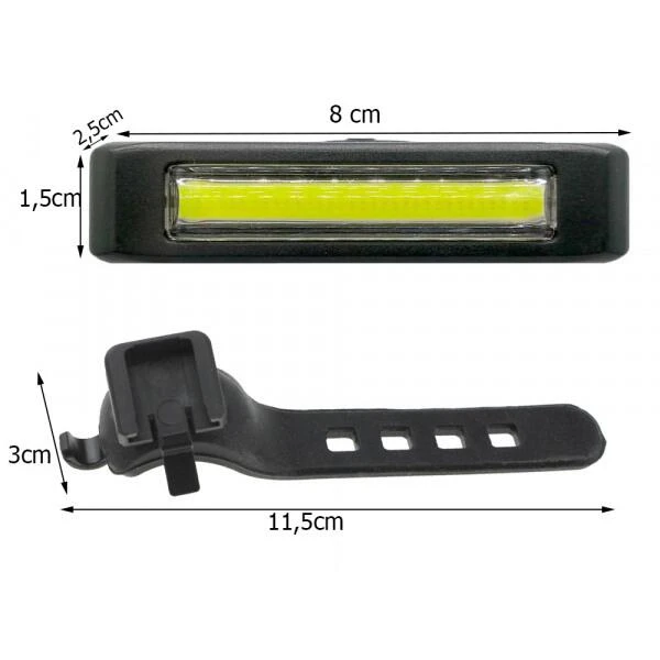Feu Arrière De Vélo - 100 Lumens - LED USB Rechargeable 3 Feu Arrière De Vélo - 100 Lumens - LED USB Rechargeable – Image 3