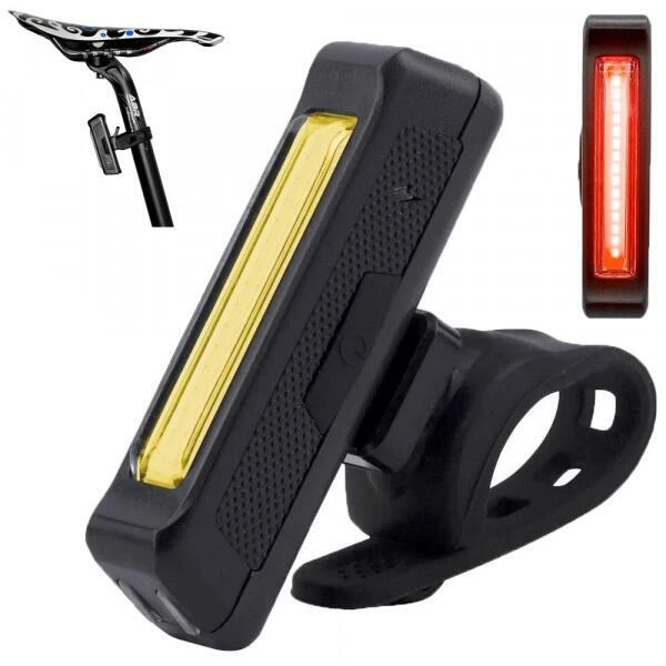 Feu Arrière De Vélo - 100 Lumens - LED USB Rechargeable 1 Feu Arrière De Vélo - 100 Lumens - LED USB Rechargeable