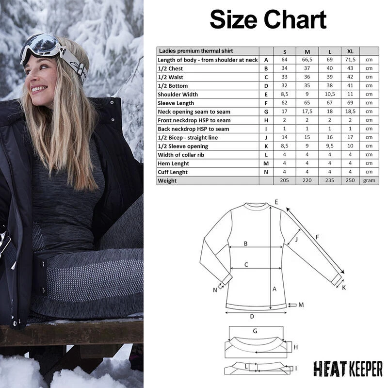 Heatkeeper Sous Vetement Thermique Ensemble Ski Femme Premium Noir 6 Heatkeeper Sous Vetement Thermique Ensemble Ski Femme Premium Noir – Image 6