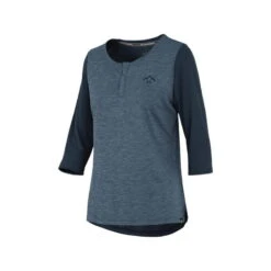 IXS Maillot De Vélo Manches Longues Femme Carve X Women Henley Bleu