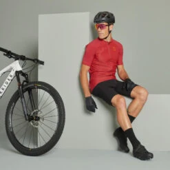 Rockrider Maillot VTT Manches Courtes Race 700 Rouge -Accessoires De Vélo maillot vtt manches courtes race 700 rouge 6