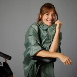 BTWIN PONCHO PLUIE VELO VILLE 100 VERT -Accessoires De Vélo poncho pluie velo ville 100 vert 2