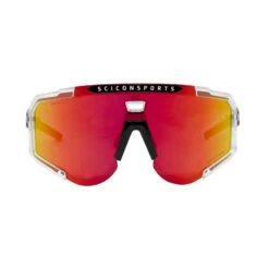 Scicon Aeroscope Lunettes De Sports (Cristal Brillant/Rouge Miroir) -Accessoires De Vélo scicon aeroscope lunettes de sports cristal brillantrouge miroir 2