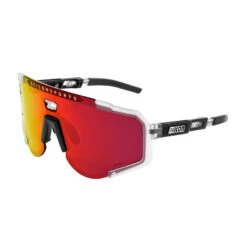 Scicon Aeroscope Lunettes De Sports (Cristal Brillant/Rouge Miroir)