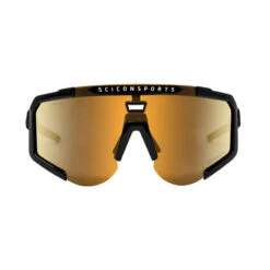 Scicon Aeroscope Lunettes De Sports (Noir Brillant/Bronze Miroir) -Accessoires De Vélo scicon aeroscope lunettes de sports noir brillantbronze miroir 2
