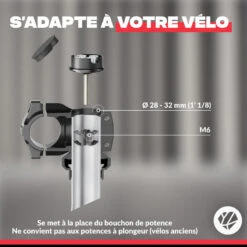 Shapeheart Support Porte Téléphone Pour Fourche De Vélo (Téléphone XL) -Accessoires De Vélo support porte telephone pour fourche de velo telephone xl 3