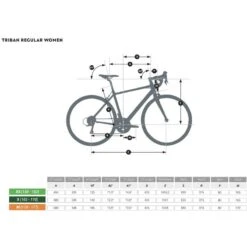 VÉLO ROUTE REGULAR TRIBAN MICROSHIFT - VERT FEMME -Accessoires De Vélo velo route regular triban microshift vert femme 3