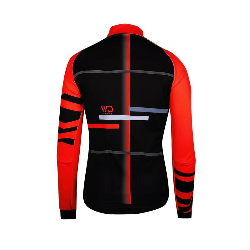 Veste De Vélo Homme Thermique LUXURY COLD Noir/rouge 2 Veste De Vélo Homme Thermique LUXURY COLD Noir/rouge – Image 2