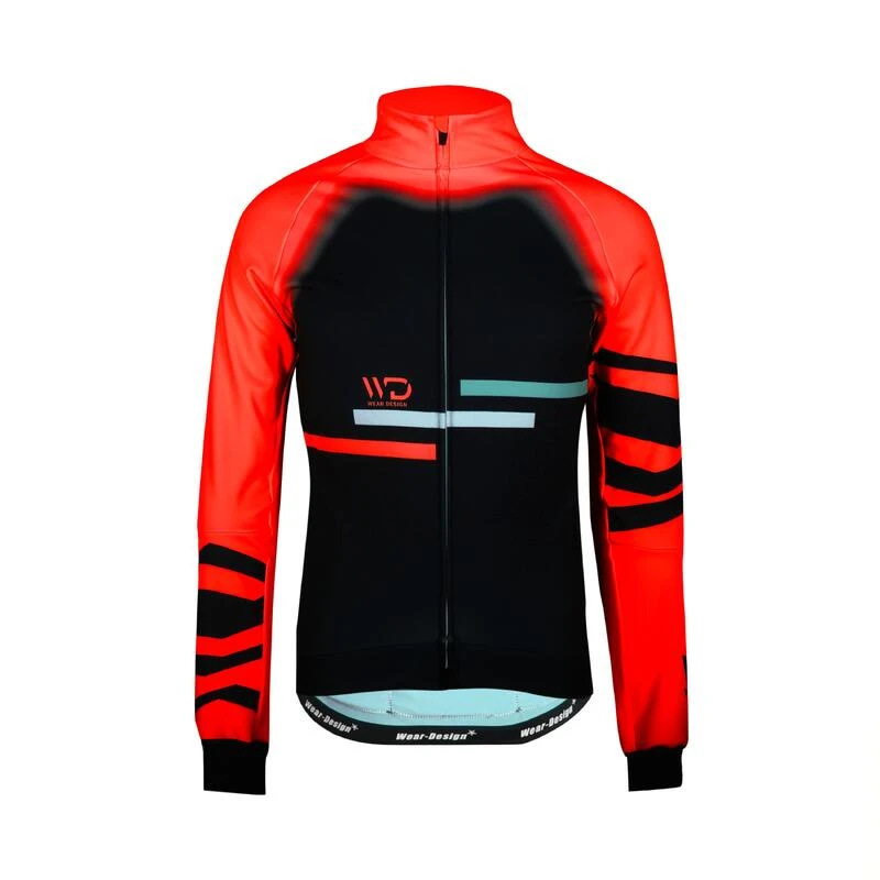 Veste De Vélo Homme Thermique LUXURY COLD Noir/rouge 1 Veste De Vélo Homme Thermique LUXURY COLD Noir/rouge