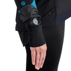 Rockrider VESTE HIVER VTT FEMME TURQUOISE NOIR -Accessoires De Vélo veste hiver vtt femme turquoise noir 9